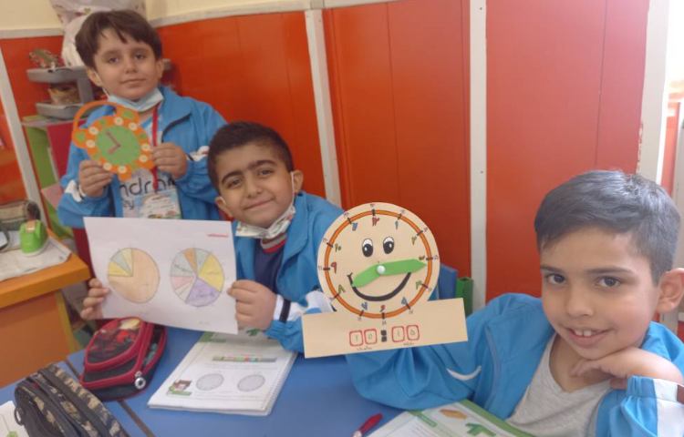 :ریاضی، دست ورزی خلاقانه برای مبحث ساعت در بعدازظهر، کلاس مریخ 2