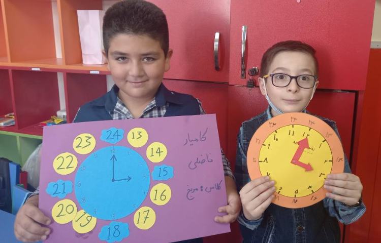 :ریاضی، دست ورزی خلاقانه برای مبحث ساعت در بعدازظهر، کلاس مریخ