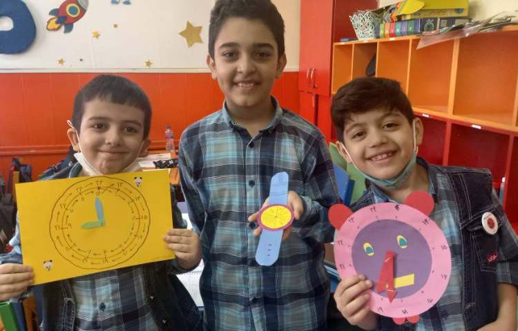 :ریاضی، دست ورزی مبحث ساعت در بعدازظهر، کلاس مریخ 4