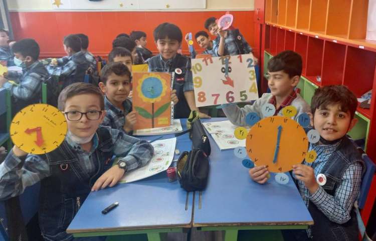 :ریاضی، دست ورزی مبحث ساعت در بعدازظهر، کلاس مریخ