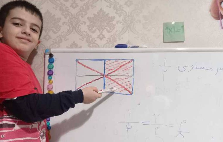 :ریاضی، مبحث کسرهای مساوی،طرح معلم شو