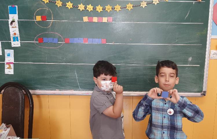 :ریاضی و علوم(الگو و سایه)،کلاس توت فرنگی 1