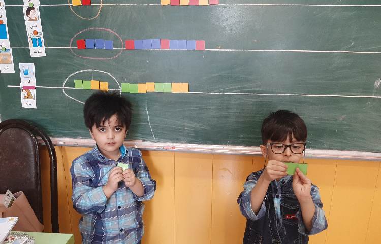 :ریاضی و علوم(الگو و سایه)،کلاس توت فرنگی 2