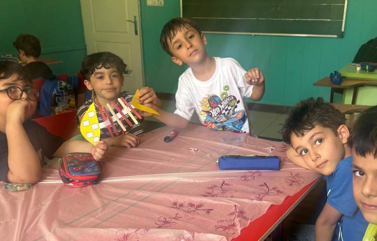 ریاضی ، کاردستی ماهی با آموزش الگو یابی 4