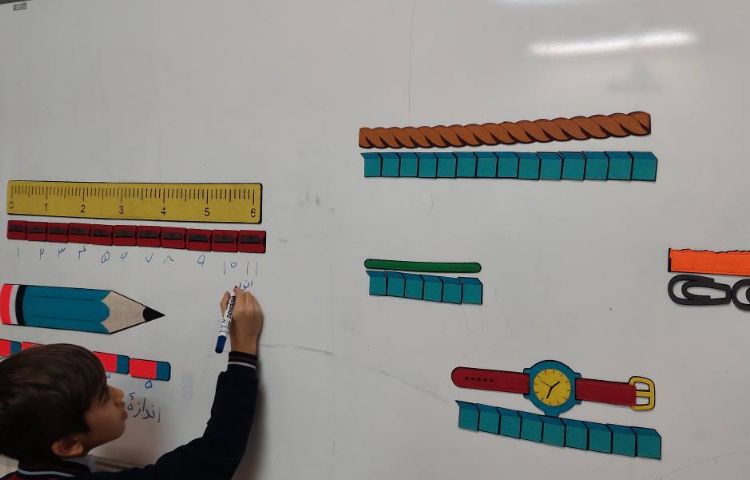ریاضی - یادآوری مبحث اندازه گیری با مشارکت دانش آموزان 1