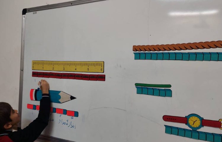 ریاضی - یادآوری مبحث اندازه گیری با مشارکت دانش آموزان 2