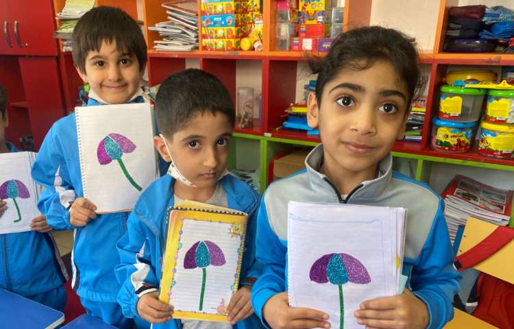 :زبان آموزی، آموزش صدای (چ) و ساخت کاردستی چتر 1