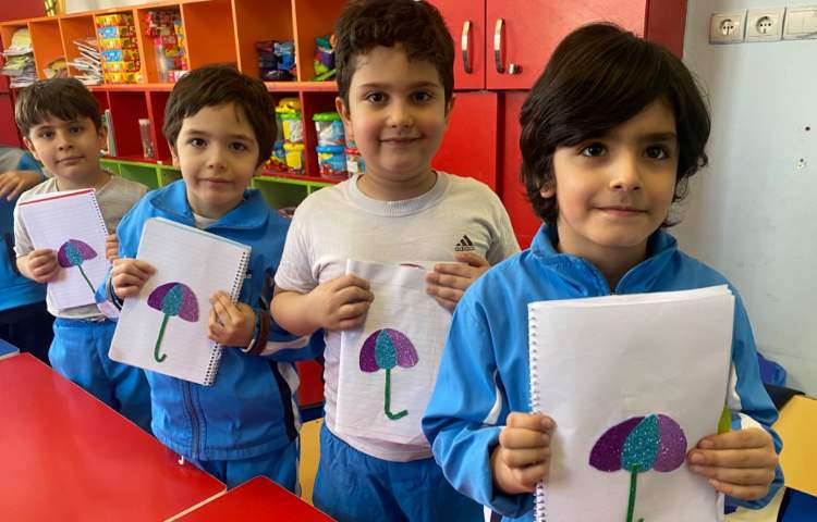 :زبان آموزی، آموزش صدای (چ) و ساخت کاردستی چتر 5