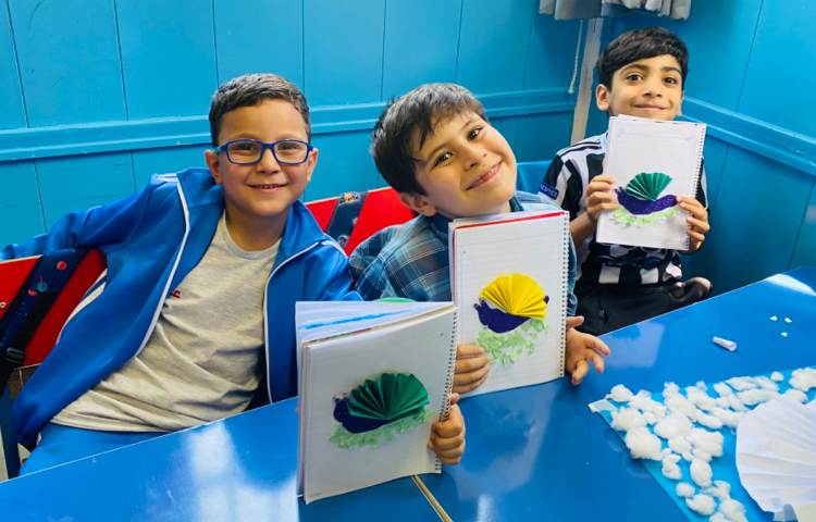 :زبان آموزی، ساخت کاردستی حلزون با تکنیک تا زدن کاغذ 2