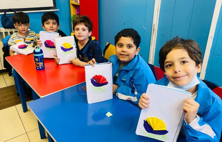 :زبان آموزی، ساخت کاردستی حلزون با تکنیک تا زدن کاغذ 3