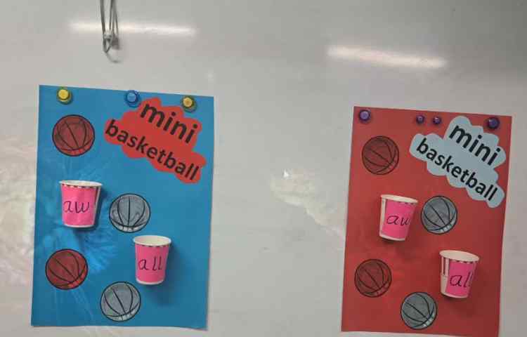 زبان Minibasket to practice phonics 2