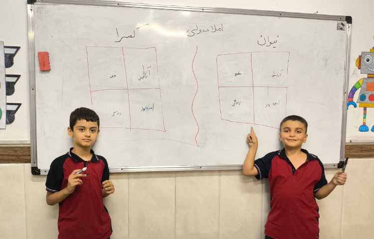 زنگ املا - املا جدولی 6