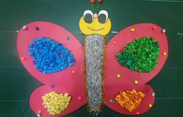 : زنگ تفریح، آشنایی با حشرات کلاژ پروانه