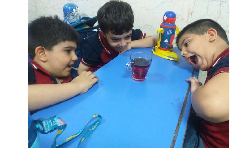 زنگ دانشمند کوچک آزمایش باران رنگی کلاس پیش 2 1