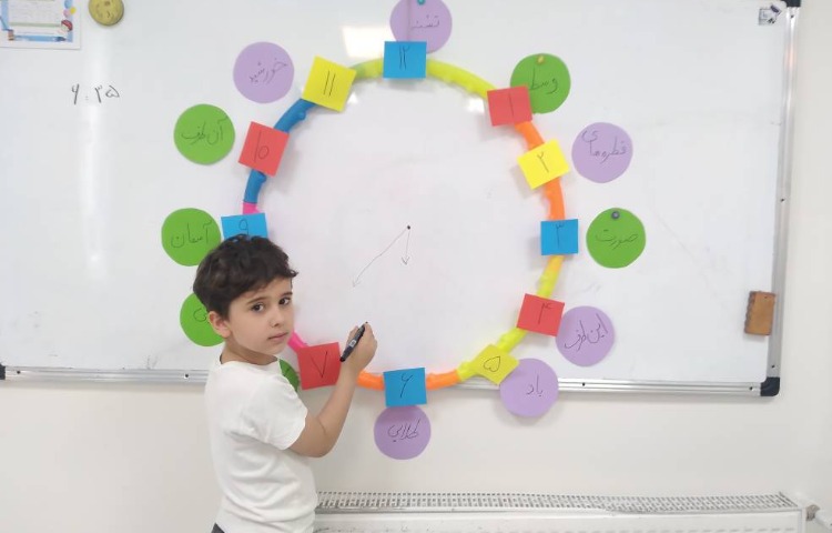 زنگ ریاضی:تمرین و تکرار ساعت و تقویت جمله سازی 4