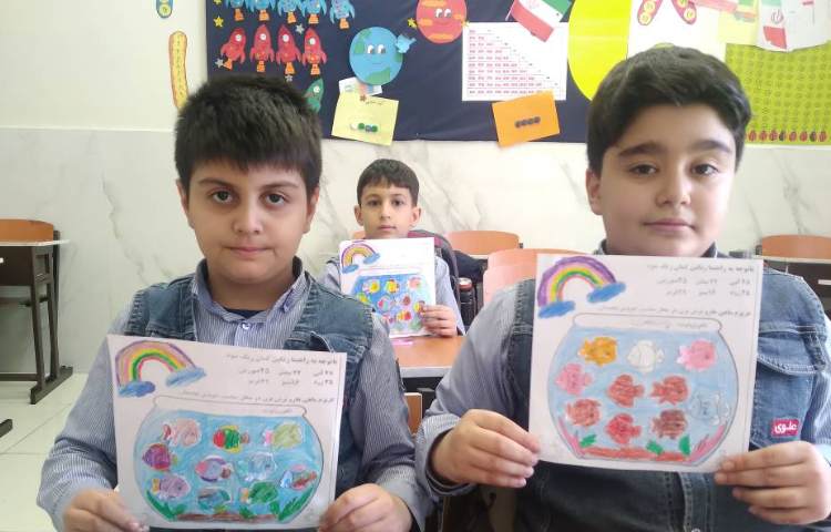 زنگ ریاضی:کاربرگ تلفیق رنگ آمیزی ضرب و تقسیم 3