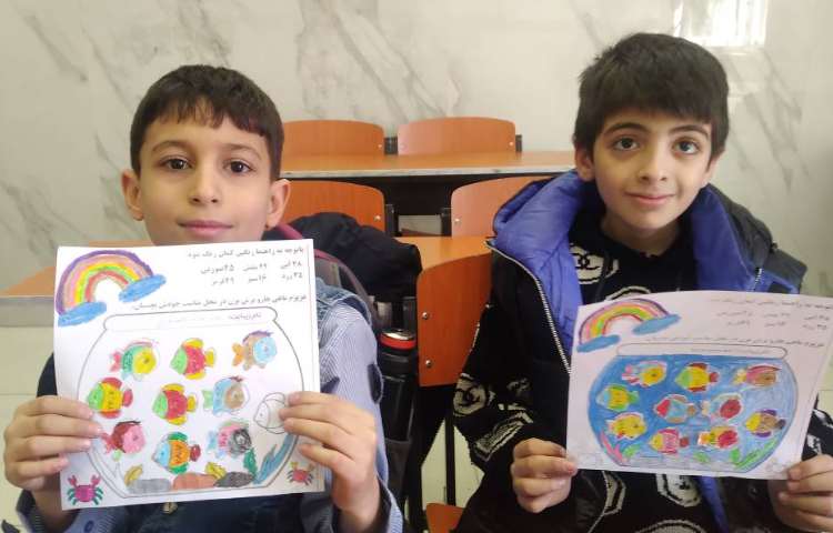 زنگ ریاضی:کاربرگ تلفیق رنگ آمیزی ضرب و تقسیم