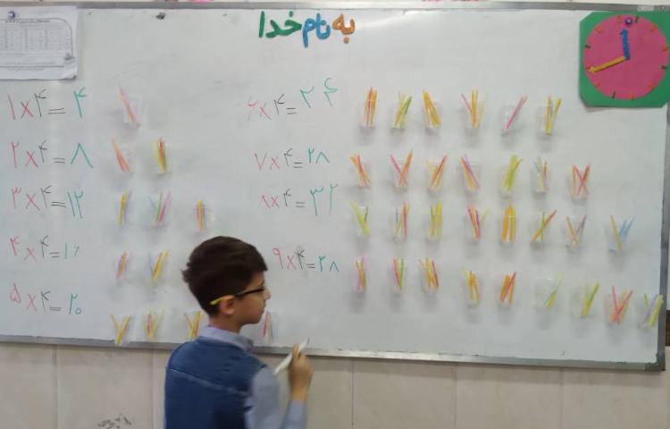 زنگ ریاضی: تدریس ضرب عدد 4