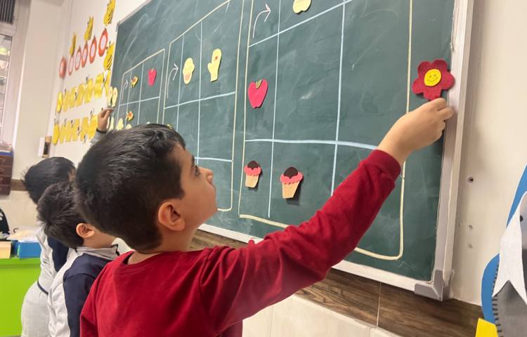 زنگ ریاضی: تمرین جدول نظام دار با مگنت‌های شکل‌دار