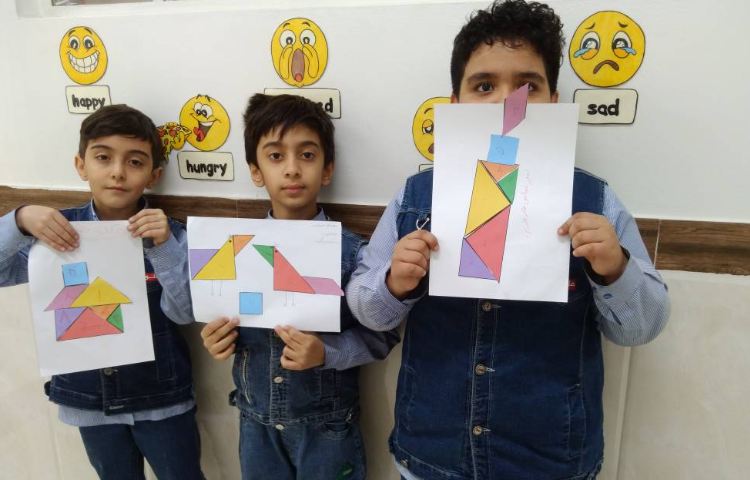 زنگ ریاضی : ساخت تانگرام مربوط به درس مساحت 1