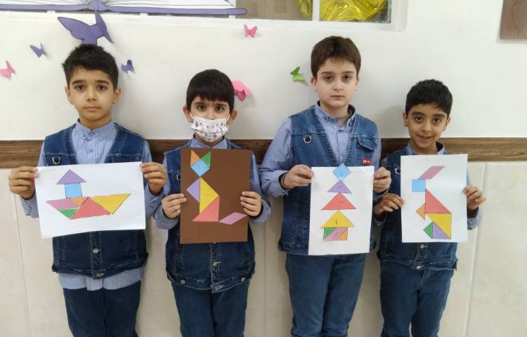 زنگ ریاضی : ساخت تانگرام مربوط به درس مساحت 3