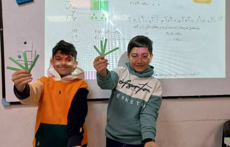 زنگ ریاضی و مبحث دلنشین ضرب با استفاده از کوییزنر و چینه 2