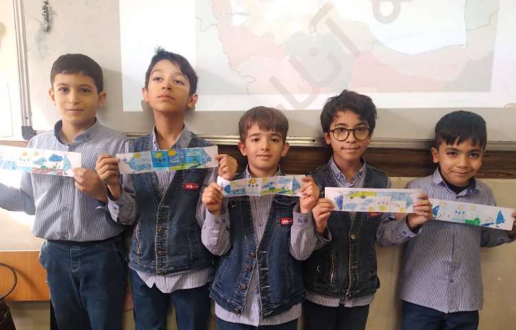 زنگ علوم : تدریس درس آب ماده‌ی با ارزش و درست کردن کاردستی چرخه‌ی آب 5