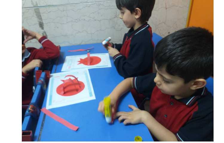 زنگ فعالیت مناسبتی ساخت کاردستی انار به مناسبت روز انار کلاس پیش 1 6