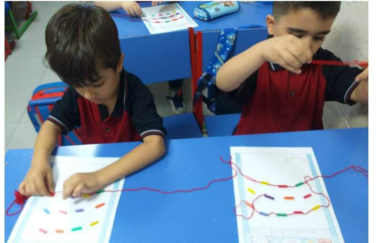 زنگ ماهرشو انجام کار دوخت با نی کلاس پیش 1 67