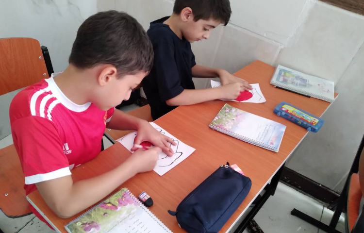 زنگ هدیه‌های آسمانی ، کاردستی درس دوم، غروب یک روز بهاری 2