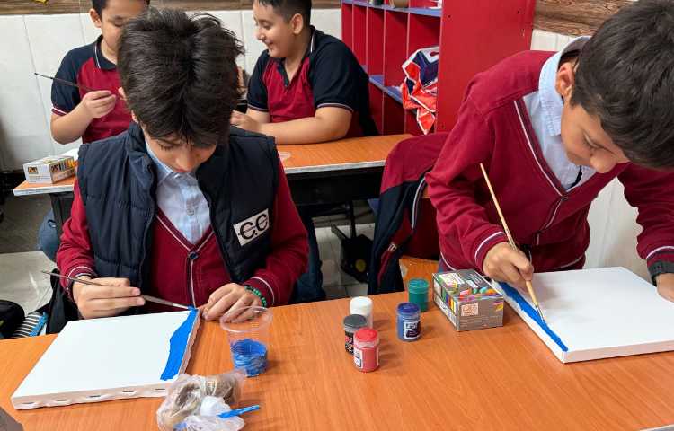 زنگ هنر آموزش رنگ آمیزی روی بوم 2