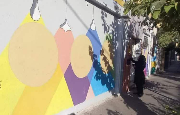 زیباسازی دیوار مدرسه 2