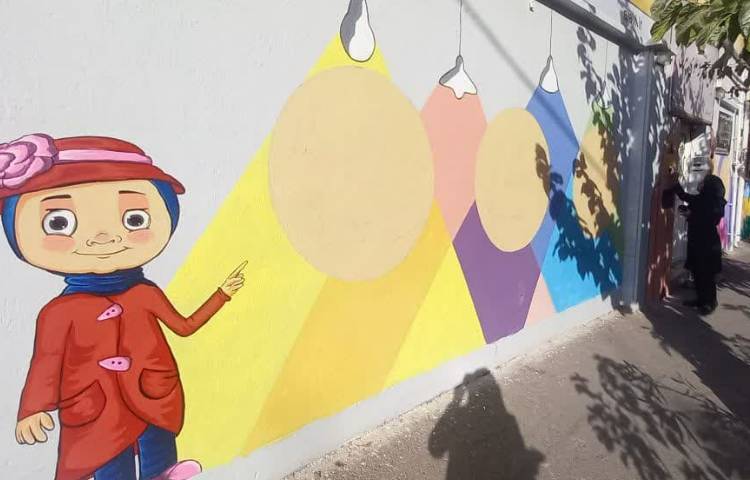 زیباسازی دیوار مدرسه 4