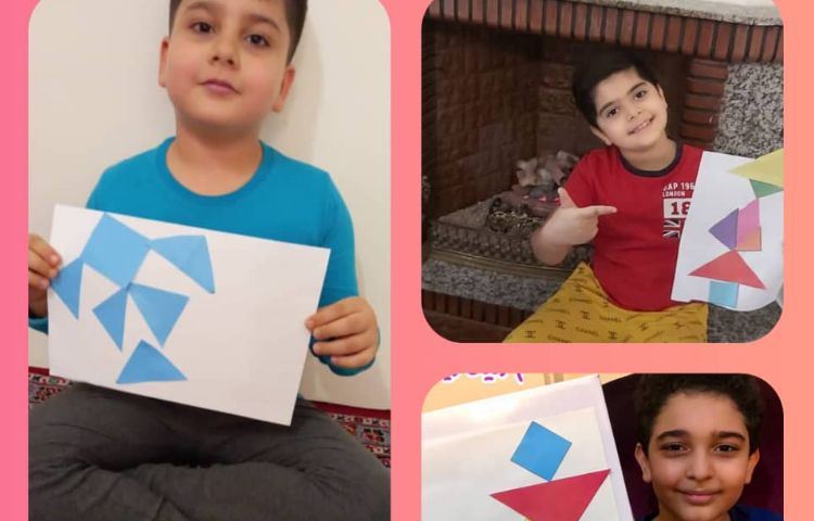 ساخت اشکال مختلف با مربع تانگرام 1