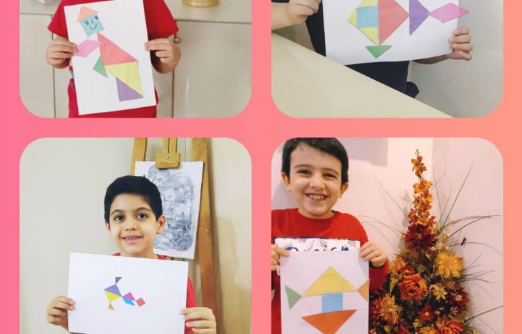 ساخت اشکال مختلف با مربع تانگرام 3