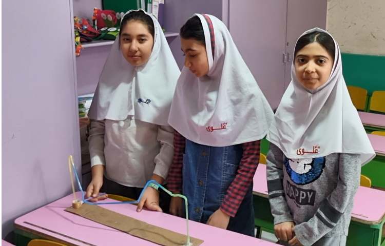 ساخت اعصاب سنج توسط دانش آموزان خلاق پایه ششم دبستان دخترانه پرتوعلوی شیراز