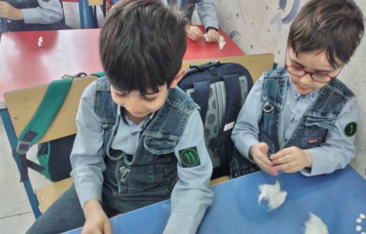 ساخت برف با استفاده از پنبه