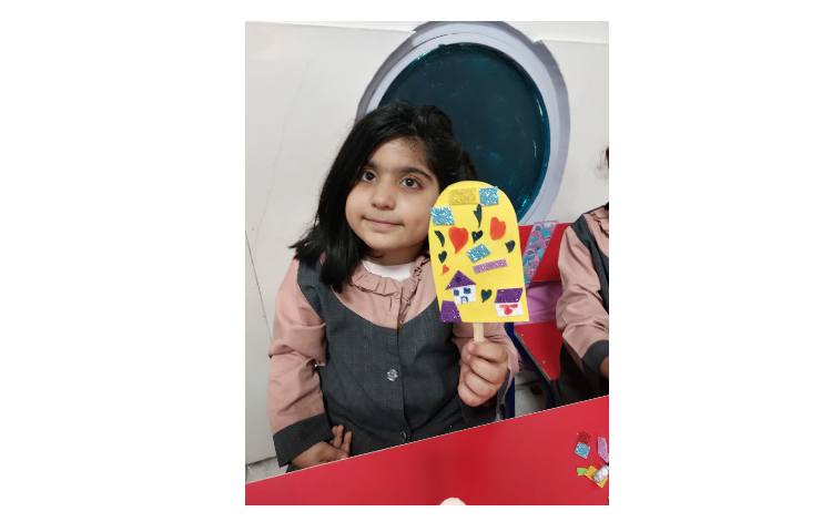 ساخت بستنی با تکنیک کلاژ فرم و رنگ 2