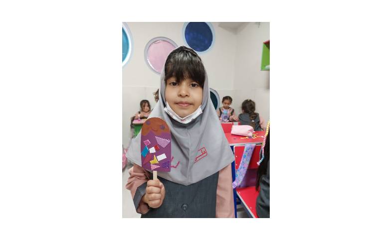 ساخت بستنی با تکنیک کلاژ فرم و رنگ 5