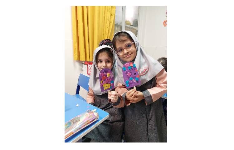 ساخت بستنی با تکنیک کلاژ فرم و رنگ