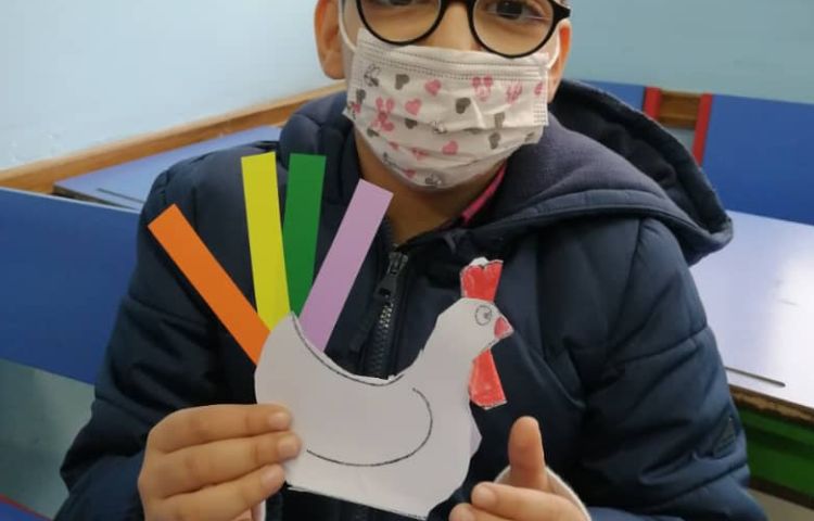 ساخت دست سازه خروس کاغذی 2