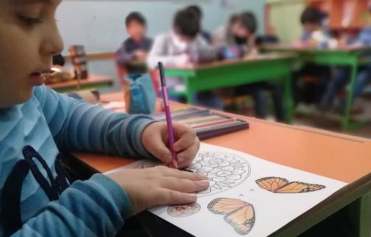 ساخت دست سازه پروانه و رنگ آمیزی گل پایه سوم دبستان 8