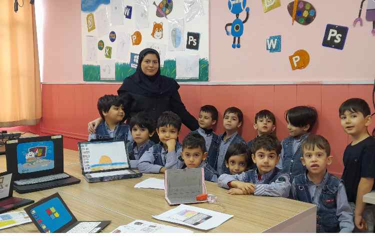 ساخت شبکه کامپیوتری با کاردستی و نقاشی کامپیوتر و لپ تاپ دانش آموزان