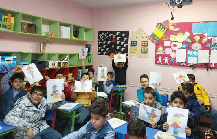 ساخت شکلهای مختلف با تانگرام(مساحت) 2