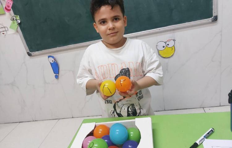 ساخت عدد های دو رقمی با توپ های رنگی 2