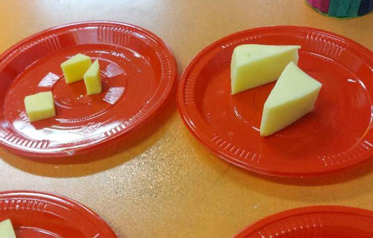 ساخت مکعب با سیب زمینی و برش های افقی و عمودی 2