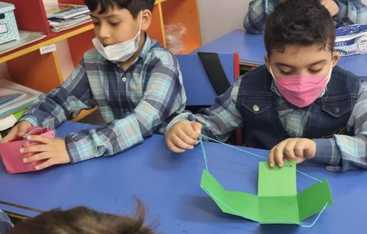 ساخت مکعب دانش آموزان پایه سوم 2