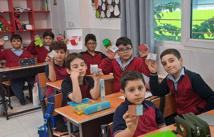 ساخت مکعب درس ریاضی 1