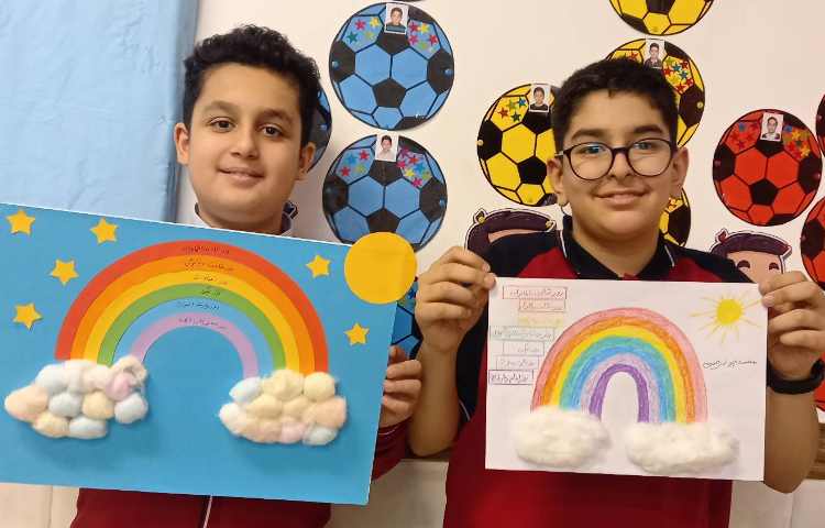 ساخت کاردستی با موضوع رنگین‌کمان جمعه 1