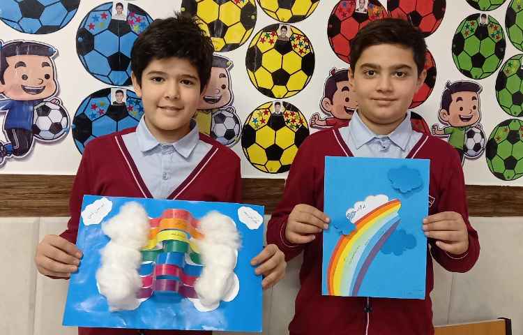 ساخت کاردستی با موضوع رنگین‌کمان جمعه